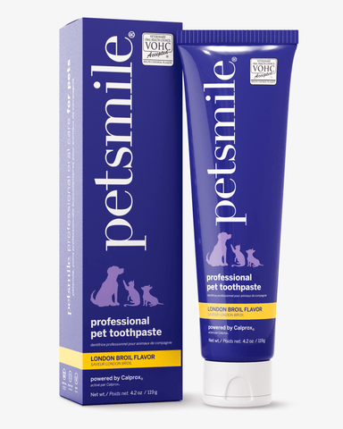 Petsmile Professional Pet Toothpaste - London Broil Flavor for Dogs & Cats - Vet Approved Oral Care