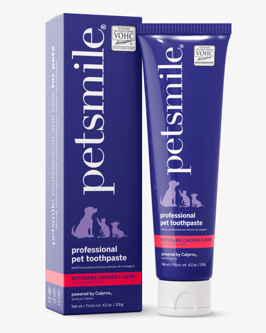Petsmile Rotisserie Chicken Pet Toothpaste - Plaque Control, VOHC Accepted, Dog & Cat Dental Care for a Healthy Smile