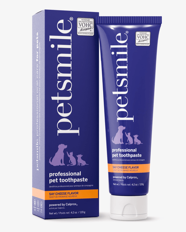 Petsmile Say Cheese Pet Toothpaste: Professional Dental Care for Dogs and Cats, Cheese Flavor, Plaque Control, VOHC Accepted