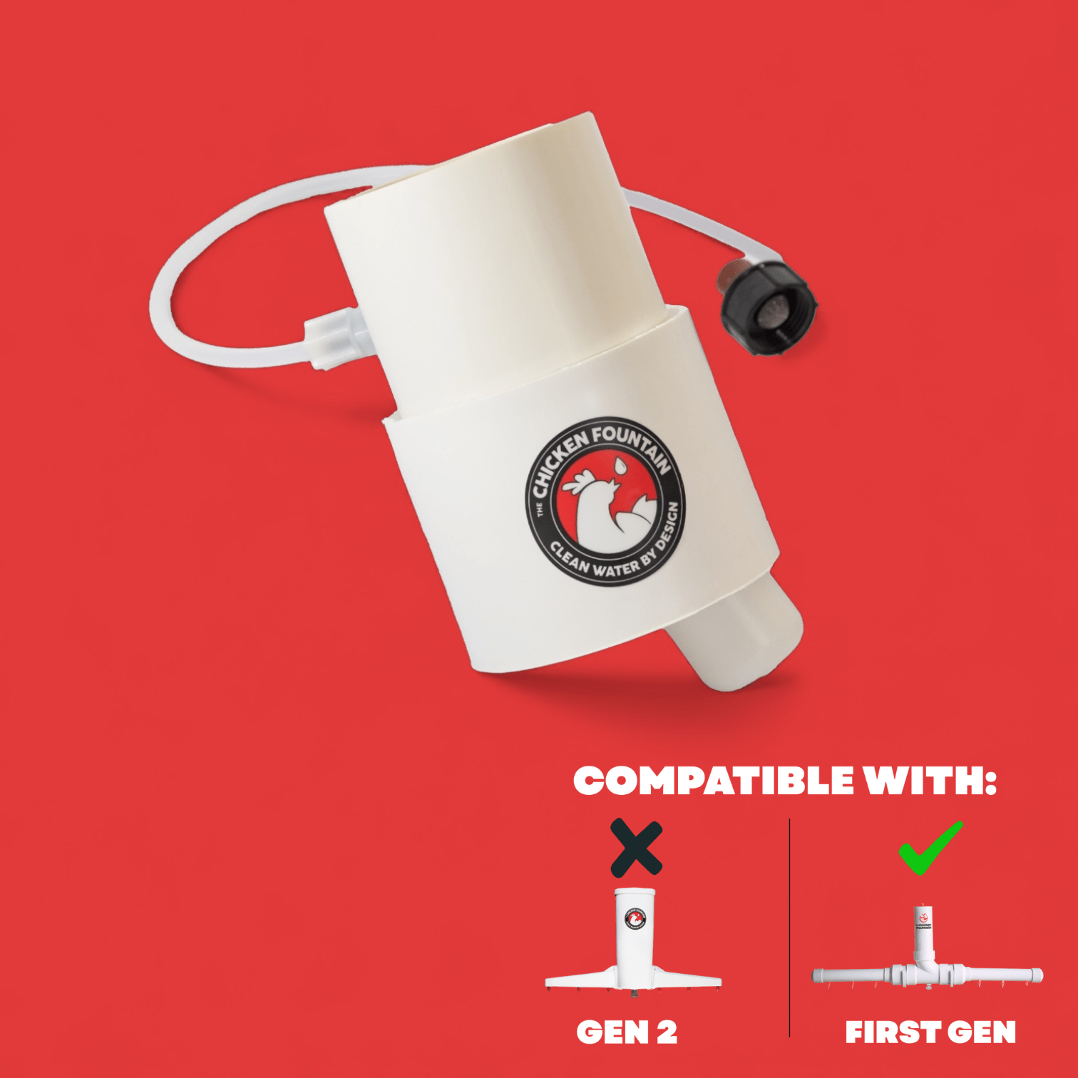 The Chicken Fountain™ Gravity Flow Adapter - 