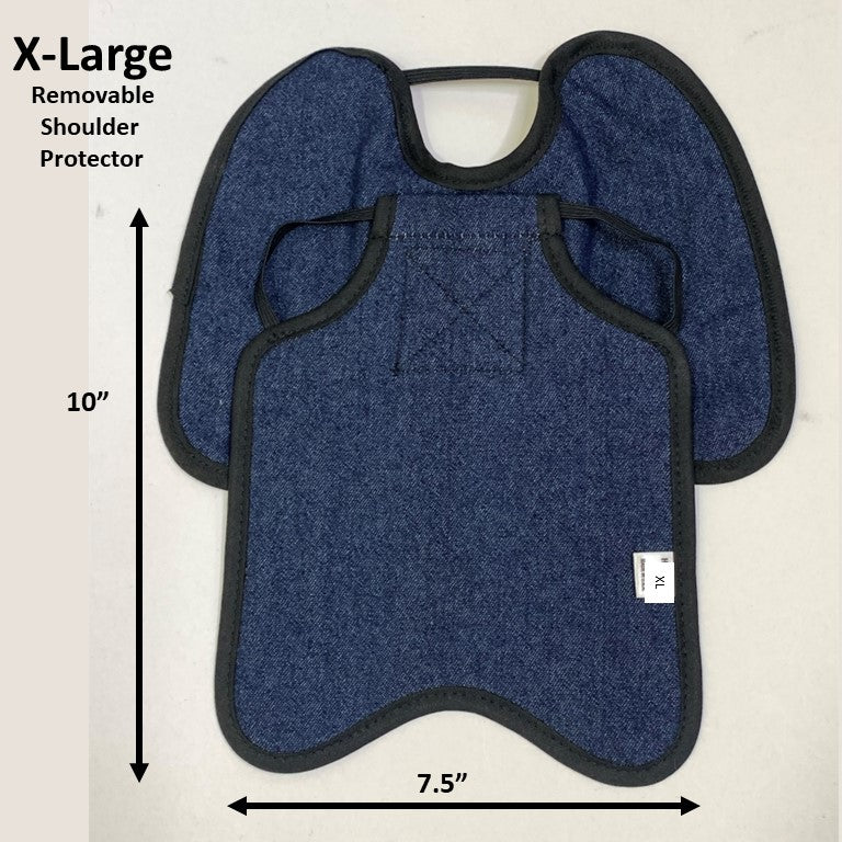 Hen Saver Hen Apron/Saddle with Shoulder Protectors (Made in the USA) (FBA) Single Strap Denim XL (Large Standard Chickens) Removable
