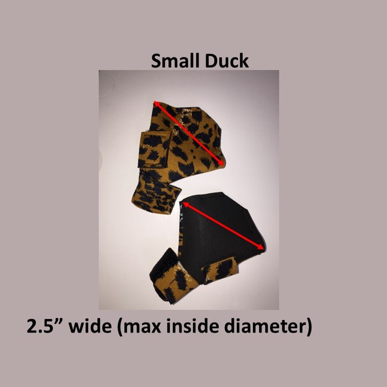 Birdy Bootie (chicken shoes, chicken booties, duck booties and goose shoes) Small Waterfowl Pair (2.5" W x 2.5" L) Leopard