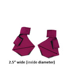 A pair of pink origami Birdy Bootie (Made in USA) gloves with a wide inside diameter for injured feet.
