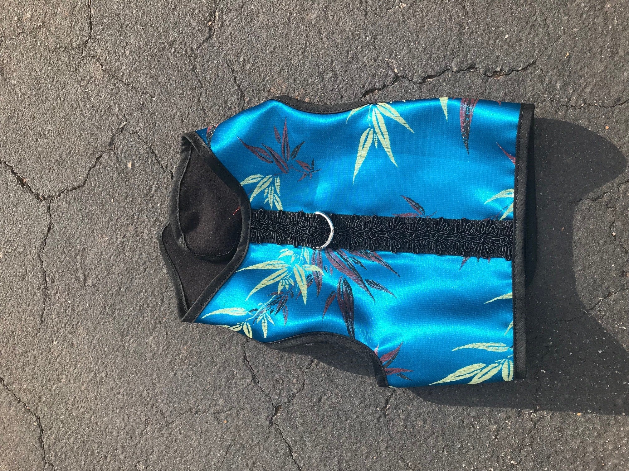 Kitty Holster Custom Cat Harness (Premium Boutique Kitty Holster) Blue Bamboo