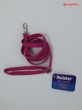 A pink Clearance Holster Leash (Made in USA) with a tag attached to it.