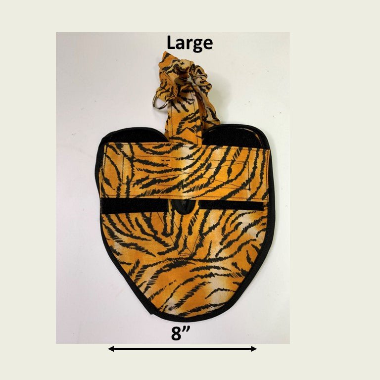 Hen Holster Chicken Diaper Harness with Permanent Sewn-in Liner (Duck Diaper, Goose Diaper, Parrot Diaper) Tiger Stripe L (most chickens & ducks)