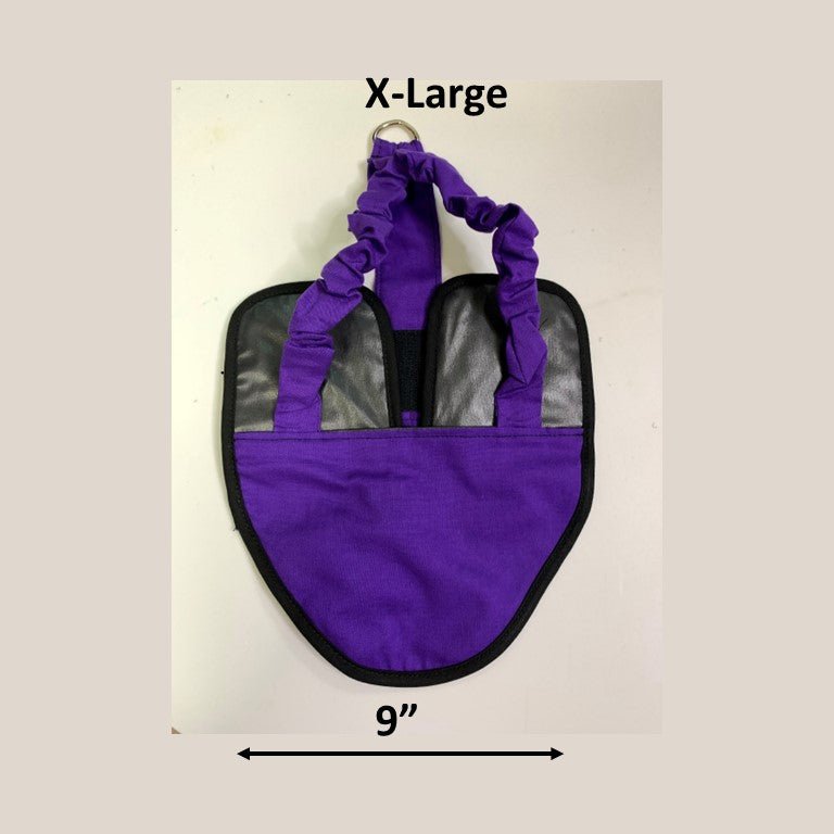 Hen Holster Chicken Diaper Harness with Permanent Sewn-in Liner (Duck Diaper, Goose Diaper, Parrot Diaper) Purple XL (larger chickens & ducks)