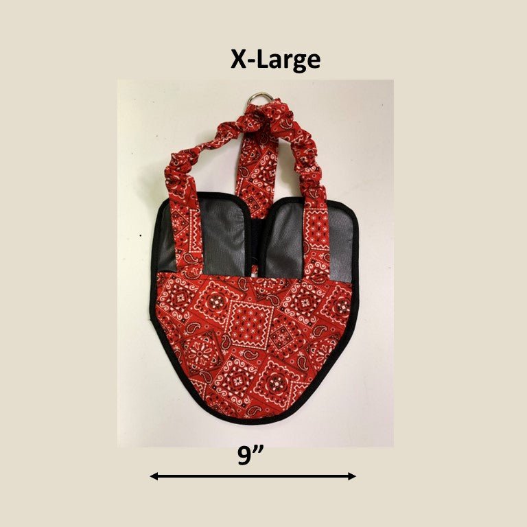 Hen Holster Chicken Diaper Harness with Permanent Sewn-in Liner (Duck Diaper, Goose Diaper, Parrot Diaper) Red Bandana XL (larger chickens & ducks)