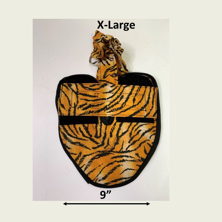 Hen Holster Chicken Diaper Harness with Permanent Sewn-in Liner (Duck Diaper, Goose Diaper, Parrot Diaper) Tiger Stripe XL (larger chickens & ducks)