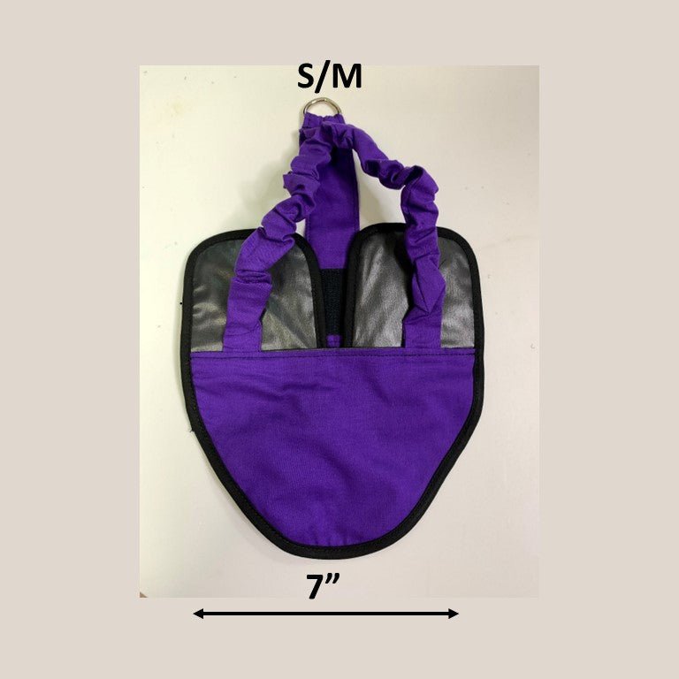 Hen Holster Chicken Diaper Harness with Permanent Sewn-in Liner (Duck Diaper, Goose Diaper, Parrot Diaper) Purple S M (smaller chickens & ducks)