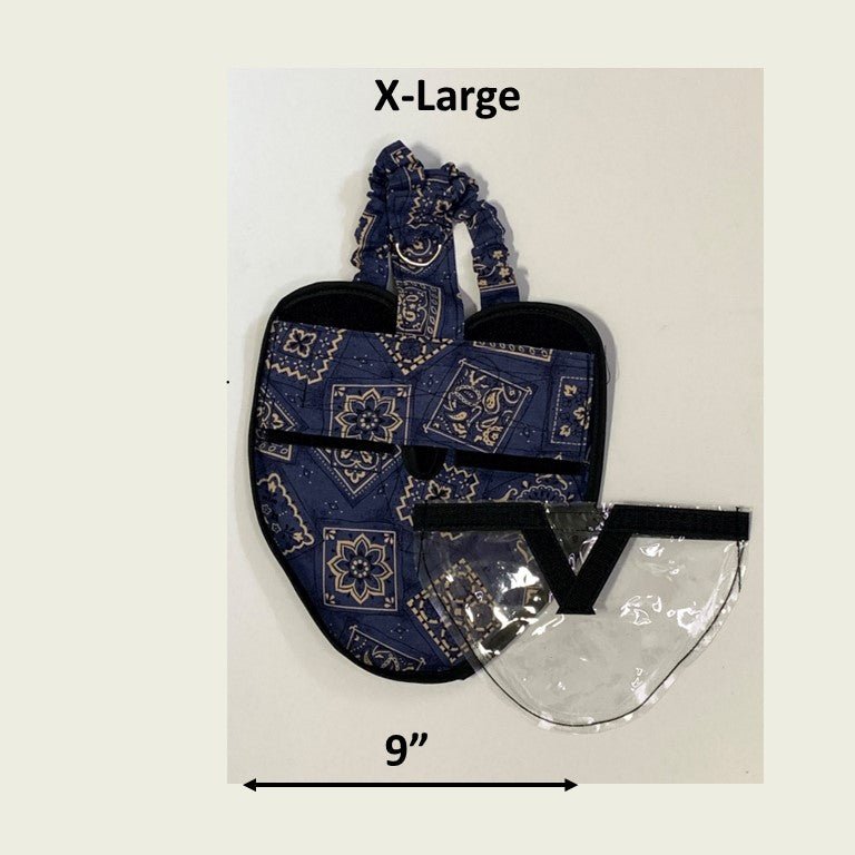 Hen Holster Bird Diaper/Harness (chicken diaper, duck diaper, pigeon diaper with Removable Vinyl Liner) XL (larger breeds) Blue Bandana Wrap around