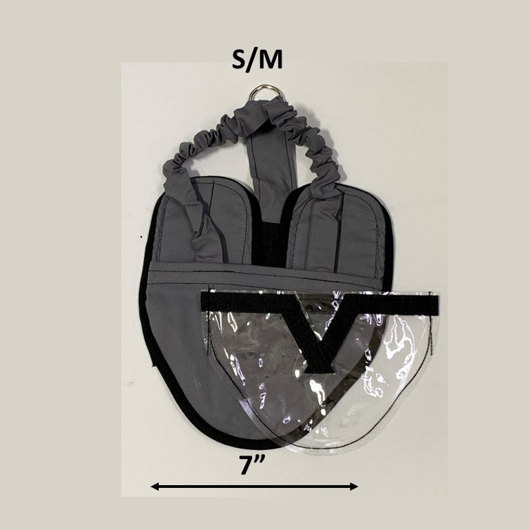 Hen Holster Bird Diaper/Harness (chicken diaper, duck diaper, pigeon diaper with Removable Vinyl Liner) S M (smaller breeds) Gray Wrap around