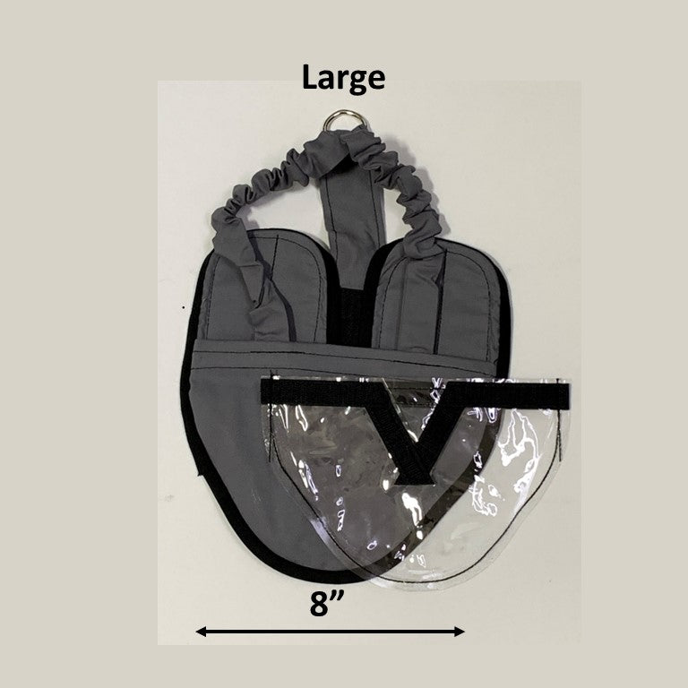 Hen Holster Bird Diaper/Harness (chicken diaper, duck diaper, pigeon diaper with Removable Vinyl Liner) L (most chickens and ducks) Gray Wrap around