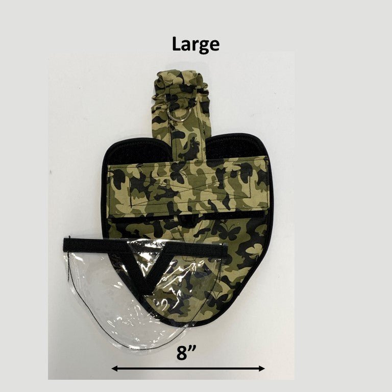 Hen Holster Bird Diaper/Harness (chicken diaper, duck diaper, pigeon diaper with Removable Vinyl Liner) L (most chickens and ducks) Butterfly Camo Wrap around