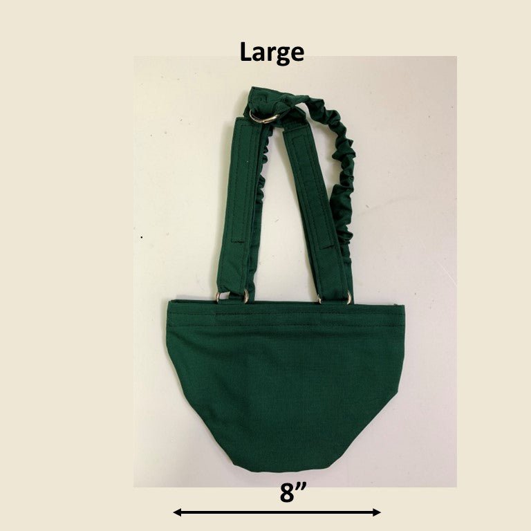 Hen Holster Bird Diaper/Harness (chicken diaper, duck diaper, pigeon diaper with Removable Vinyl Liner) L (most chickens and ducks) Hunter Green Bikini bottom