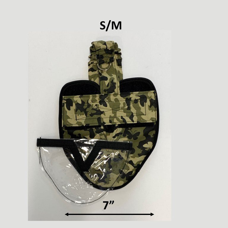 Hen Holster Bird Diaper/Harness (chicken diaper, duck diaper, pigeon diaper with Removable Vinyl Liner) S M (smaller breeds) Butterfly Camo Wrap around