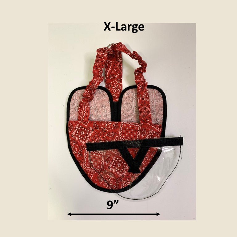 Hen Holster Bird Diaper/Harness (chicken diaper, duck diaper, pigeon diaper with Removable Vinyl Liner) XL (larger breeds) Red Bandana Wrap around