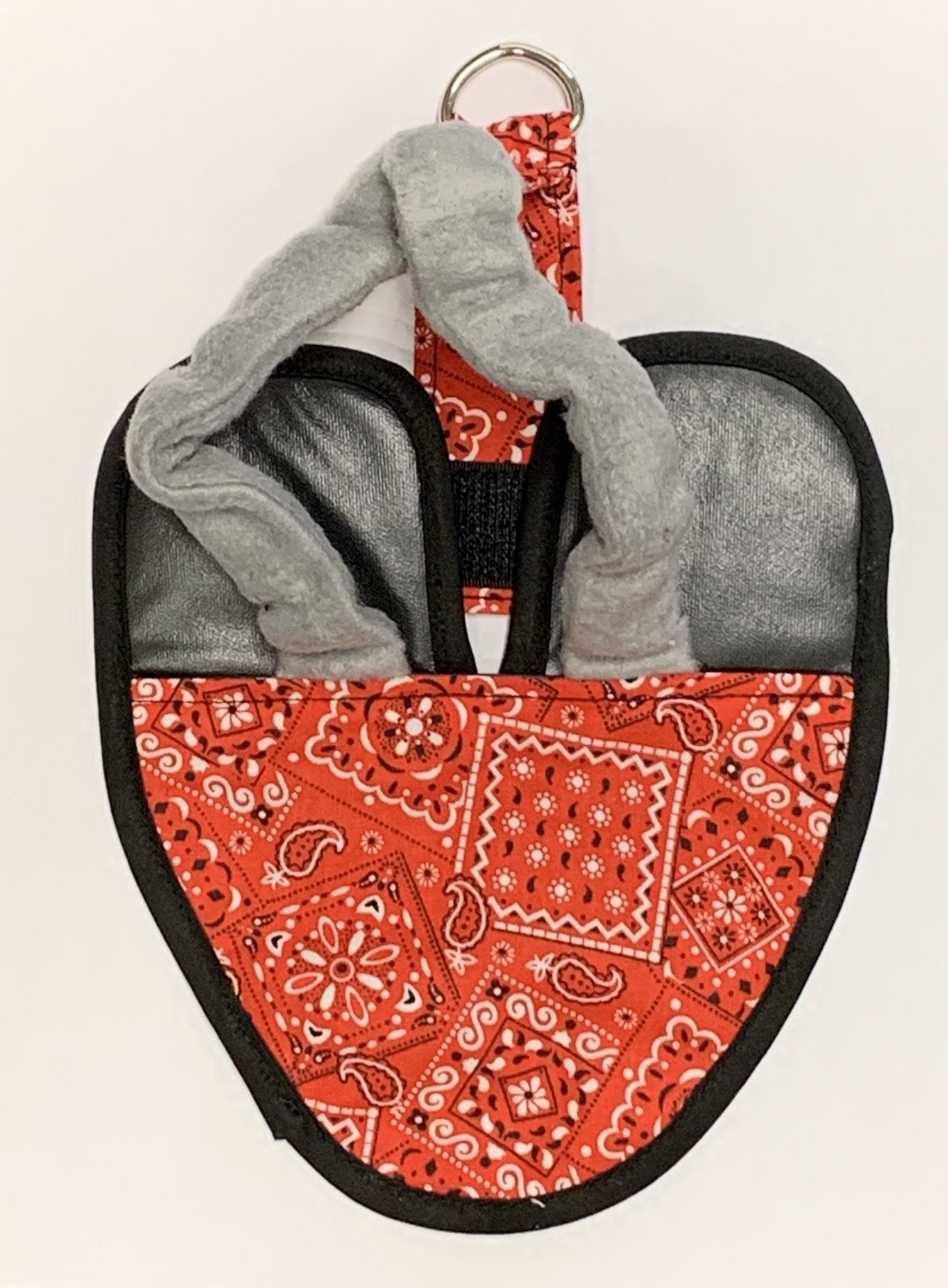 Hen Holster Chicken Diaper Harness with Permanent Sewn-in Liner (Duck Diaper, Goose Diaper, Parrot Diaper) Red Bandana XS (pigeons and small chickens)