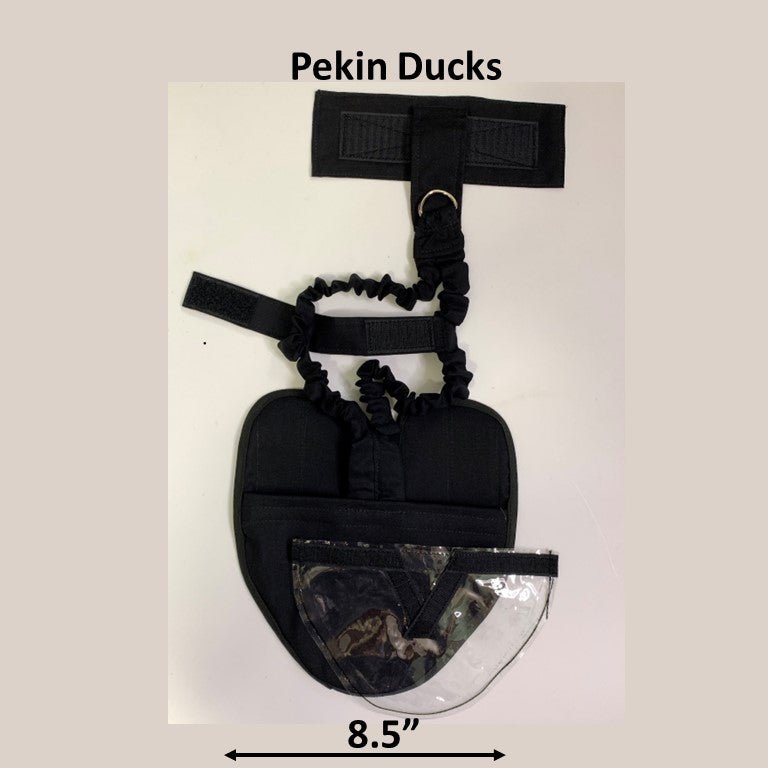 Hen Holster Duck Diaper Goose Diaper Removable Liners Black Pekin Duck (adjustable chest tab)
