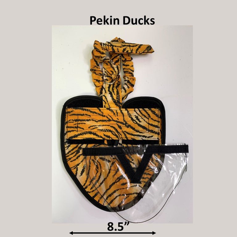Hen Holster Duck Diaper Goose Diaper Removable Liners Tiger Pekin Duck (adjustable chest tab)