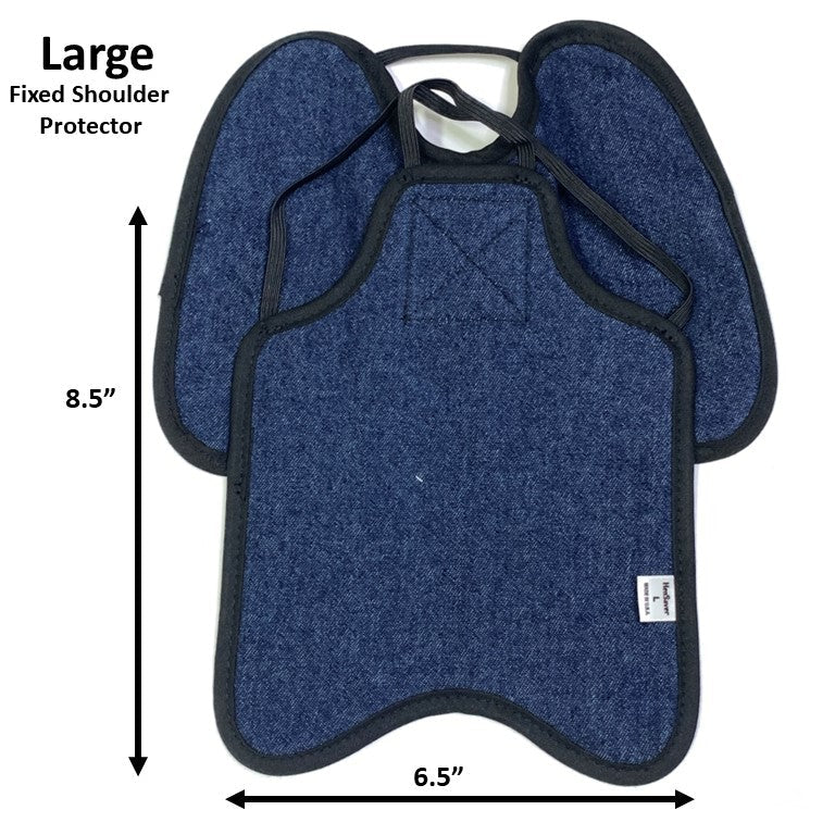 Hen Saver Hen Apron/Saddle with Shoulder Protectors (Made in the USA) (FBA) Double Strap Denim Large (Most Standard Chickens) Fixed