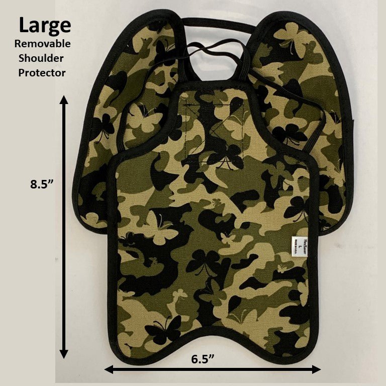 Hen Saver Hen Apron/Saddle with Shoulder Protectors (Made in the USA) (FBA) Double Strap Butterfly Camo Large (Most Standard Chickens) Removable