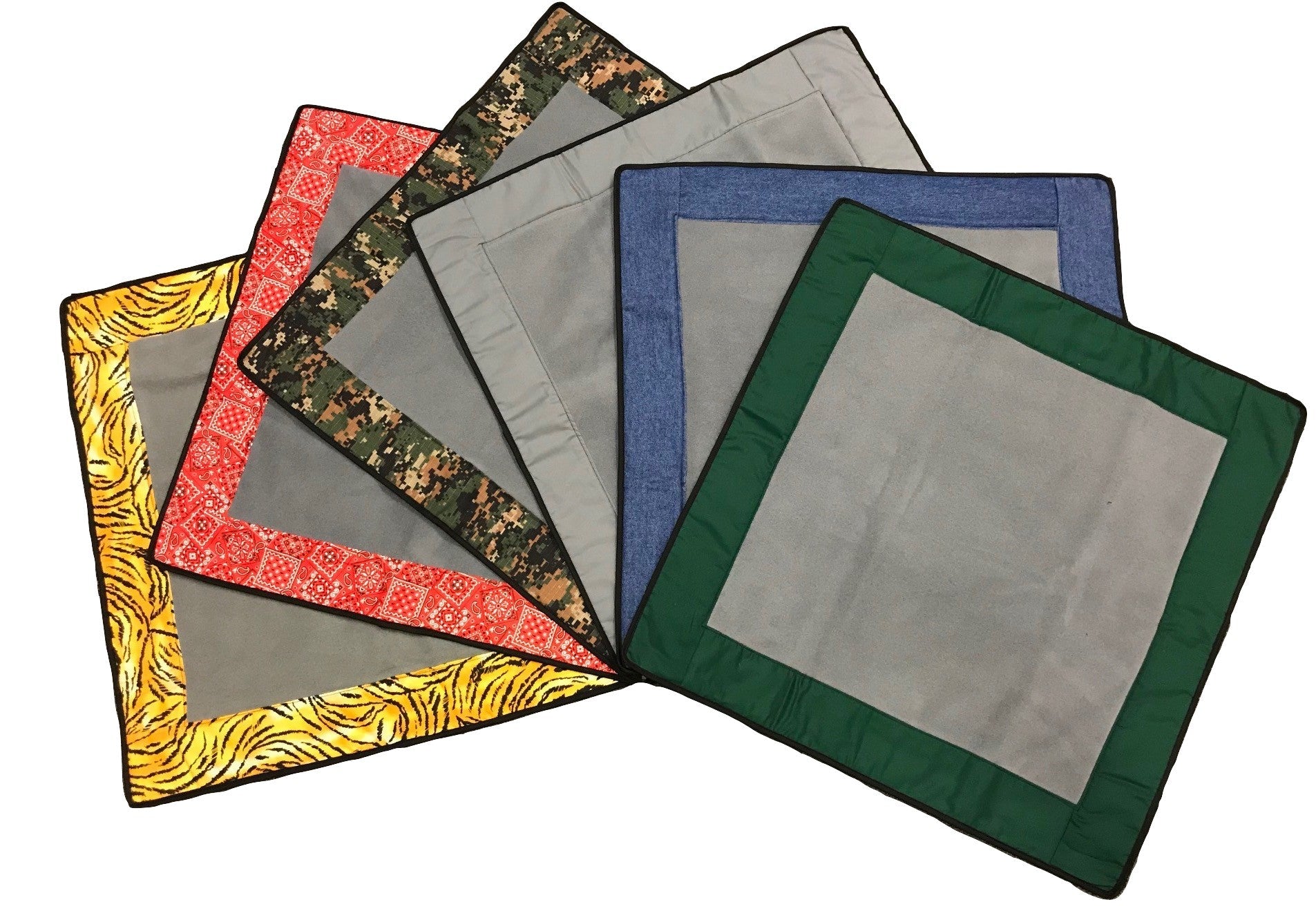 Premium Reversible Pet Sleep Mat 24" X 24" (Made in USA) Navy Blue Camo Frame